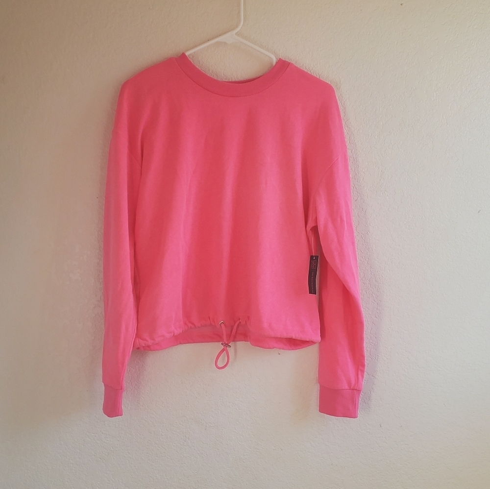 NO BOUNDARIES JUNIORS LONG SLEEVE  PINK PULLOVER  SWEATER